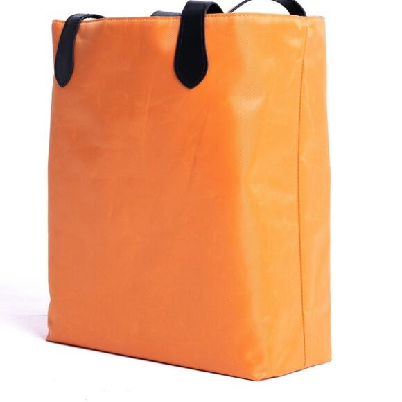 DASTI Reversible Tote Bag Large Waterproof Brown Monogram & Orange Travel Bag - Picture 12 of 14